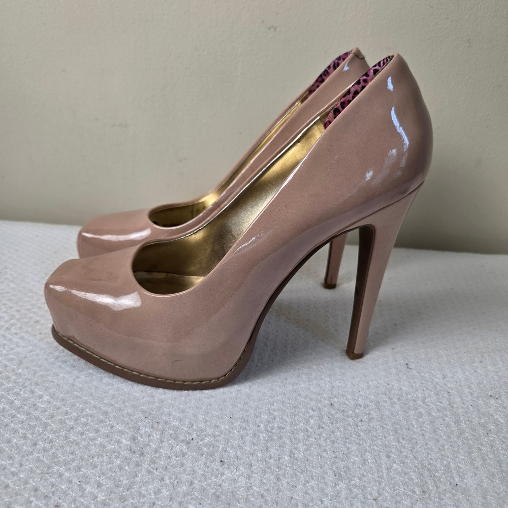 Simply Vera Vera Wang Women 7.5 M Nude Patent Platform Stiletto Pumps